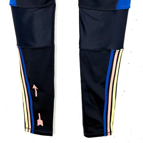 The Upside Womens Leggings Activewear Yoga Running Black Blue Yellow Size 8 - Picture 4 of 7